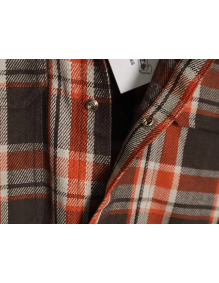 Chrome Hearts Flannel Plaid Long Sleeve Shirt,Chrome Hearts Shirt,Shirt,APPAREL Clothing