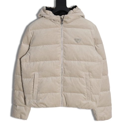 Prada Corduroy Down Jacket,Prada Jacket,Jacket,APPAREL Clothing