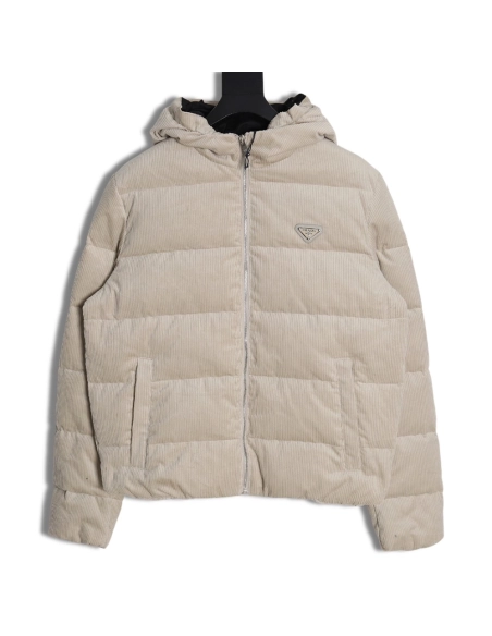 Prada Corduroy Down Jacket,Prada Jacket,Jacket,APPAREL Clothing