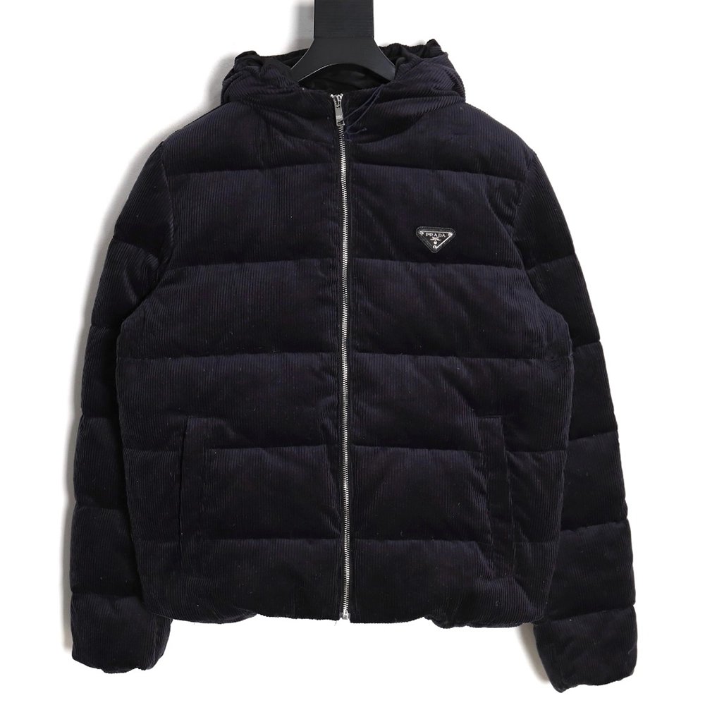 Prada Corduroy Down Jacket,Prada Jacket,Jacket,APPAREL Clothing