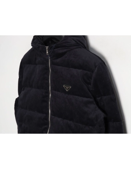 Prada Corduroy Down Jacket,Prada Jacket,Jacket,APPAREL Clothing