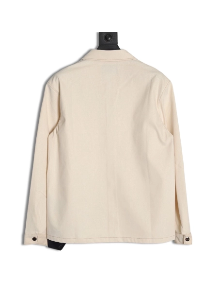 Prada topstitch flocked button denim jacket,Prada Jacket,Jacket,APPAREL Clothing