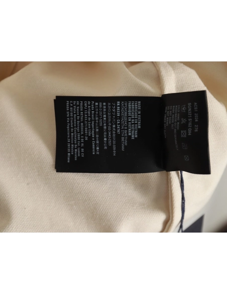 Prada topstitch flocked button denim jacket,Prada Jacket,Jacket,APPAREL Clothing