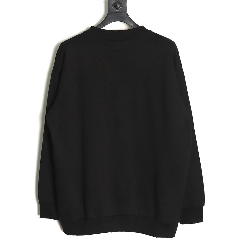 Balenciaga American Tape Lettering Crew Neck Sweatshirt,Balenciaga Sweatshirt,Sweatshirt,APPAREL Clothing