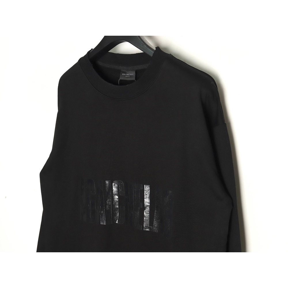 Balenciaga American Tape Lettering Crew Neck Sweatshirt,Balenciaga Sweatshirt,Sweatshirt,APPAREL Clothing