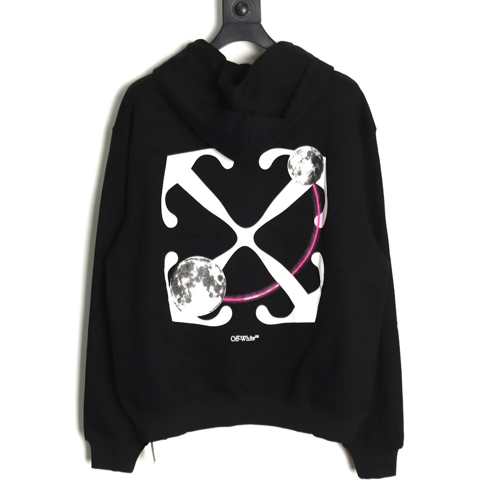 Off White Moon Arrow Planet Hoodie,Off White Hoodie,Hoodie,APPAREL Clothing
