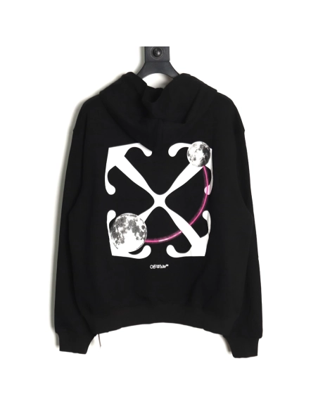 Off White Moon Arrow Planet Hoodie,Off White Hoodie,Hoodie,APPAREL Clothing