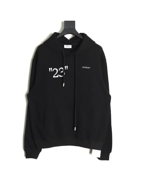off white number 23 slash letter hoodie,Off White Hoodie,Hoodie,APPAREL Clothing