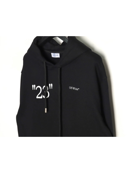 off white number 23 slash letter hoodie,Off White Hoodie,Hoodie,APPAREL Clothing