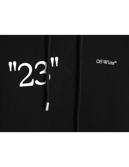 off white number 23 slash letter hoodie,Off White Hoodie,Hoodie,APPAREL Clothing