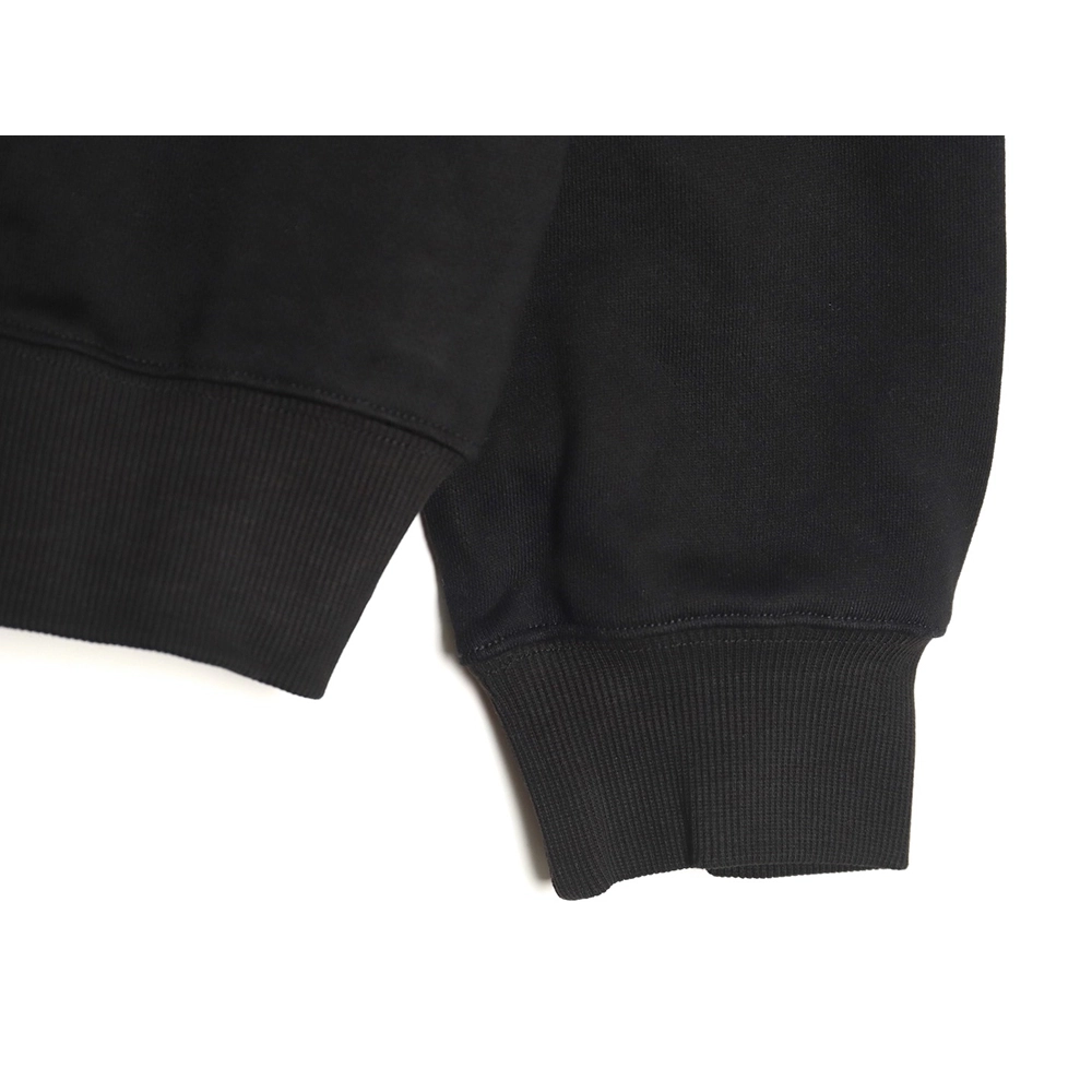 off white pure black embroidered hoodie,Off White Hoodie,Hoodie,APPAREL Clothing