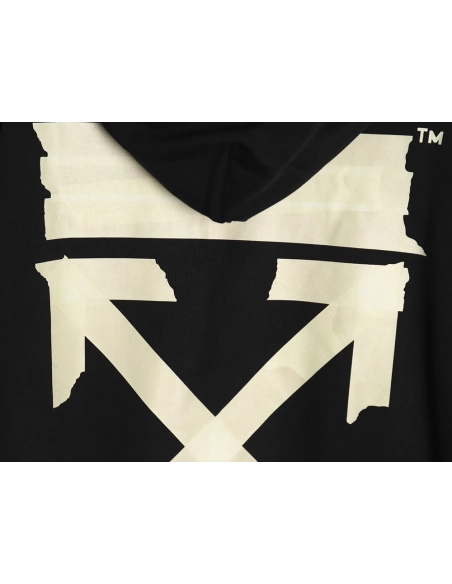 off white yellow tape hoodie,Off White Hoodie,Hoodie,APPAREL Clothing