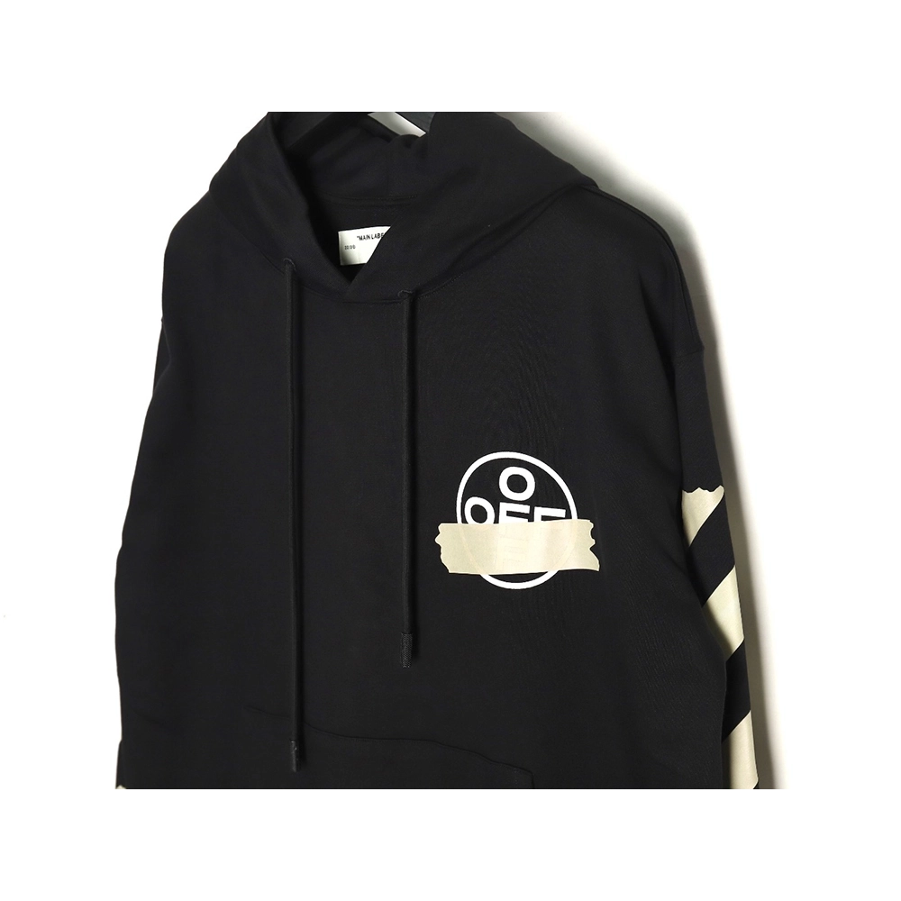 off white yellow tape hoodie,Off White Hoodie,Hoodie,APPAREL Clothing