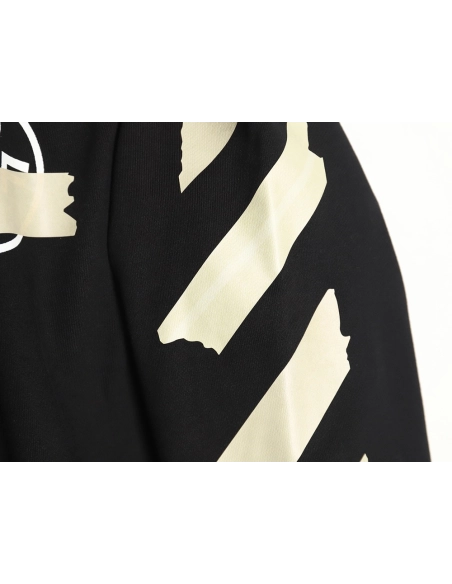off white yellow tape crew neck sweatshirt,Off White Sweatshirt,Sweatshirt,APPAREL Clothing