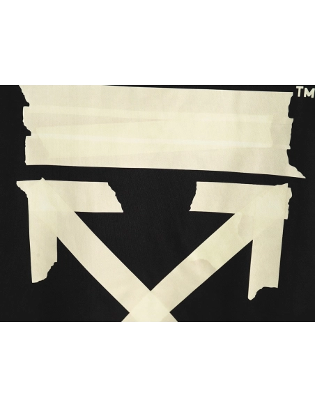 off white yellow tape crew neck sweatshirt,Off White Sweatshirt,Sweatshirt,APPAREL Clothing