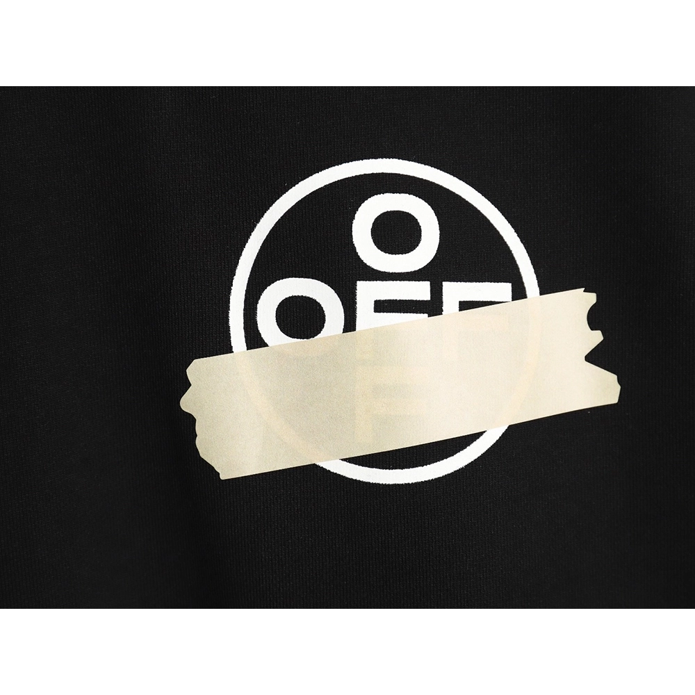 off white yellow tape crew neck sweatshirt,Off White Sweatshirt,Sweatshirt,APPAREL Clothing