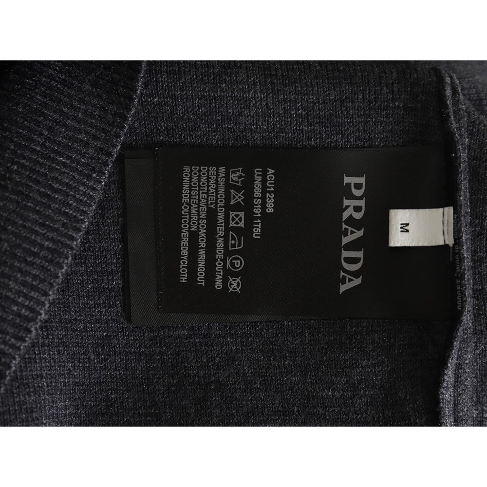 Prada embossed crew neck sweater,Prada Sweatshirt,Sweatshirt,APPAREL Clothing