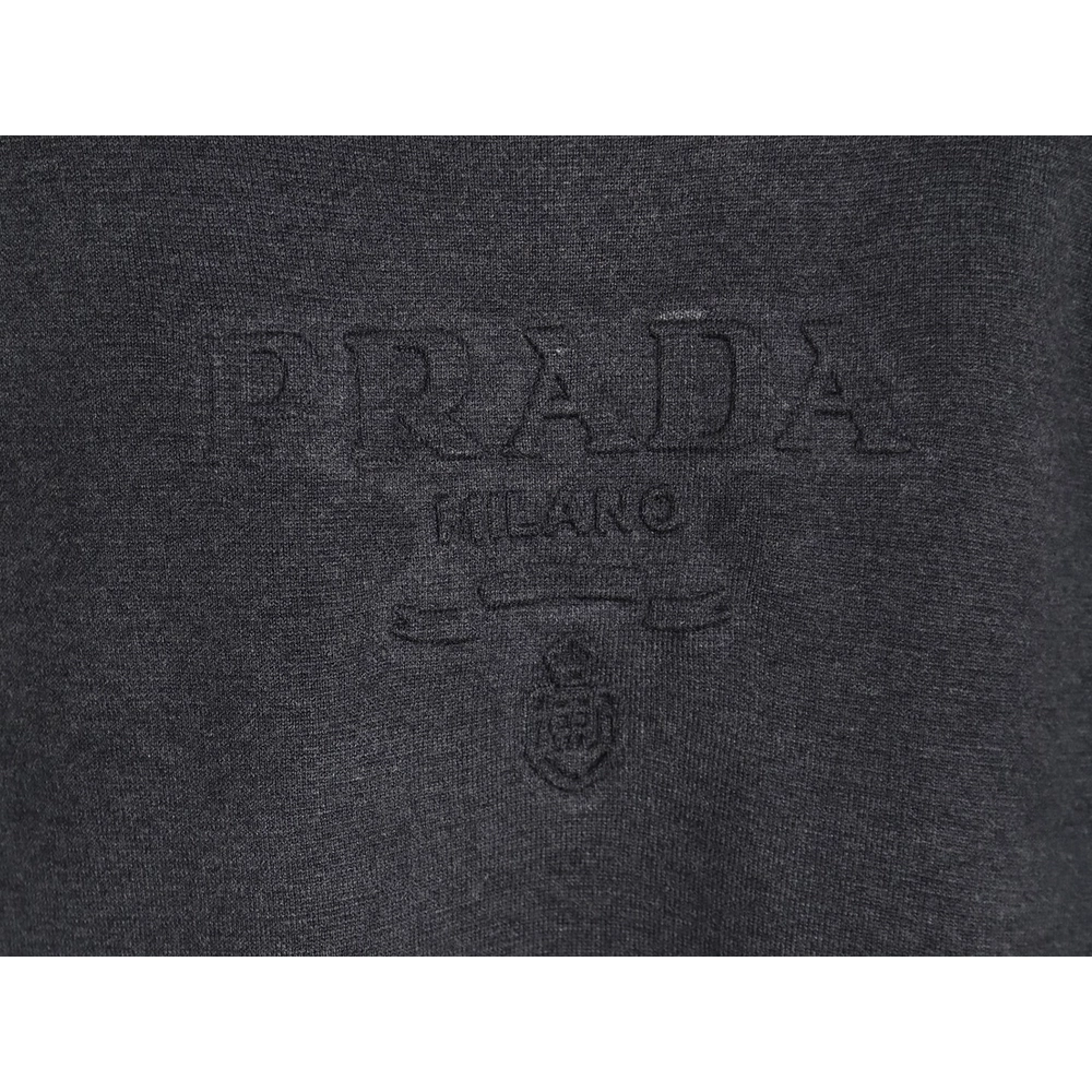 Prada embossed crew neck sweater,Prada Sweatshirt,Sweatshirt,APPAREL Clothing