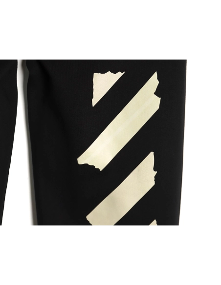 off white yellow tape trousers,Off White Trousers,CASUAL PANTS,APPAREL Clothing