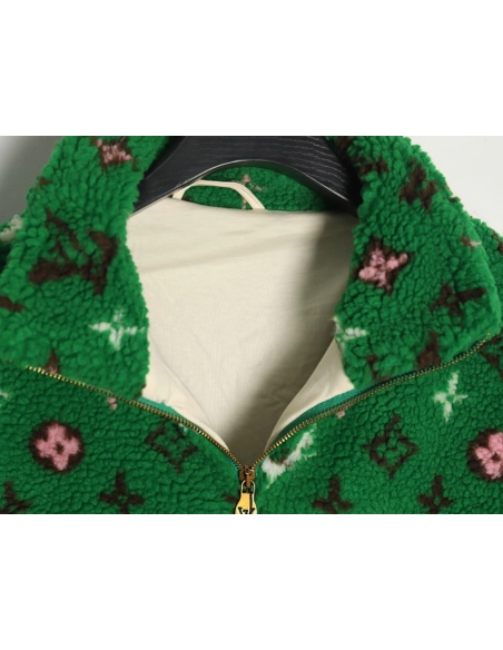 Louis Vuitton stand collar jacquard sherpa jacket,Louis Vuitton Jacket,Jacket,Buy cheap clothing haul France