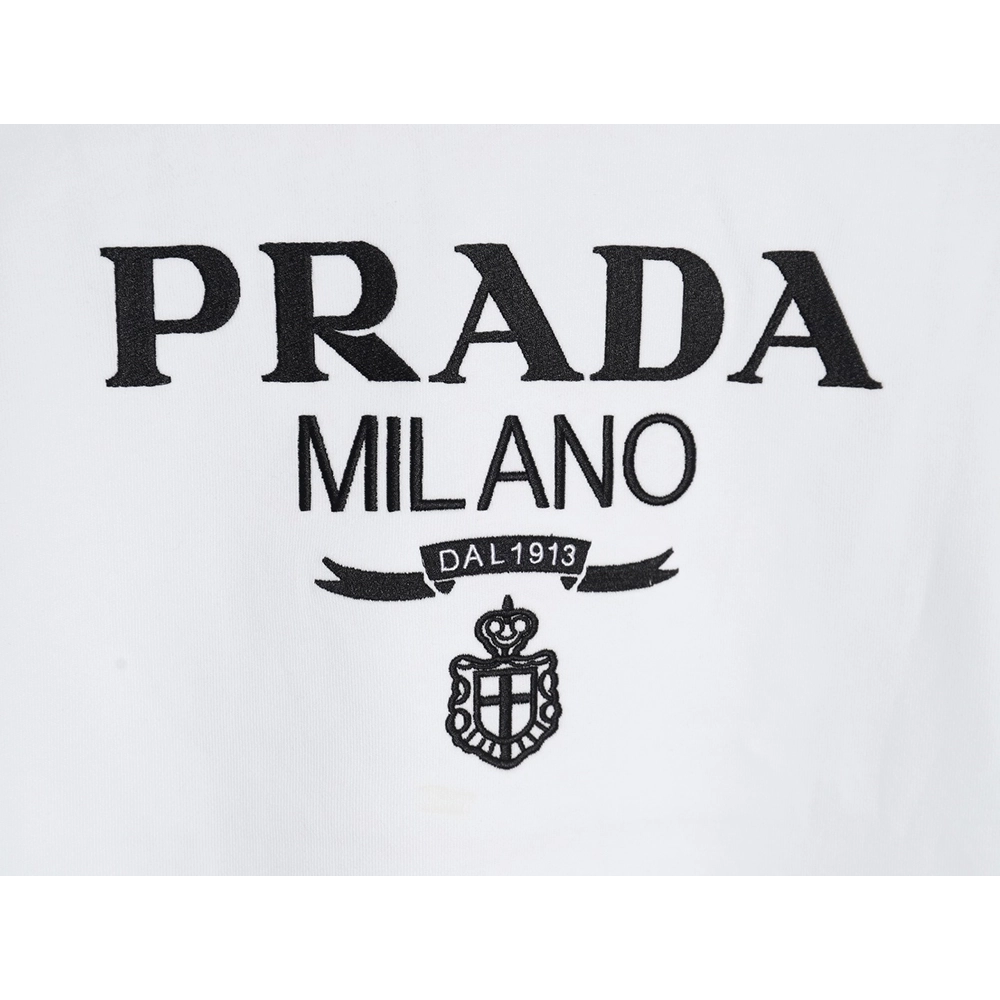Prada embroidered logo crewneck sweatshirt,Prada Sweatshirt,Sweatshirt,Buy cheap clothing haul France