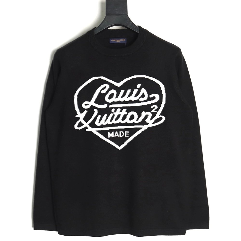 Louis Vuitton jacquard love knitted longsleeved sweater,Louis Vuitton Sweatshirt,Sweatshirt,Buy cheap clothing haul France