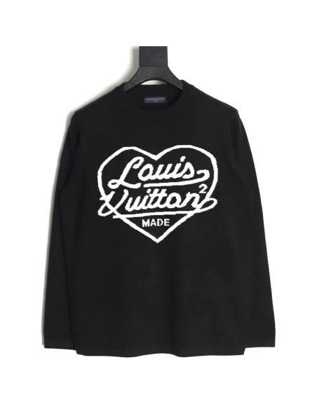Louis Vuitton jacquard love knitted longsleeved sweater,Louis Vuitton Sweatshirt,Sweatshirt,Buy cheap clothing haul France