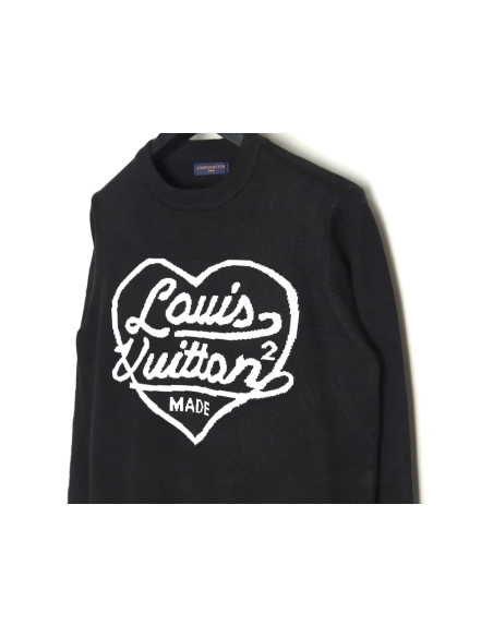 Louis Vuitton jacquard love knitted longsleeved sweater,Louis Vuitton Sweatshirt,Sweatshirt,Buy cheap clothing haul France