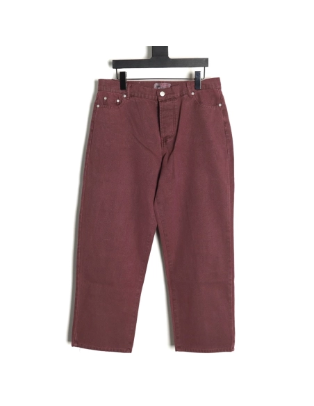 Stussy Black Eight Embroidered Washed Jeans,Stussy Jeans,CASUAL PANTS,Buy cheap clothing haul France