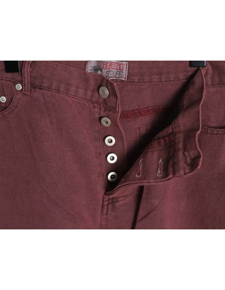 Stussy Black Eight Embroidered Washed Jeans,Stussy Jeans,CASUAL PANTS,Buy cheap clothing haul France