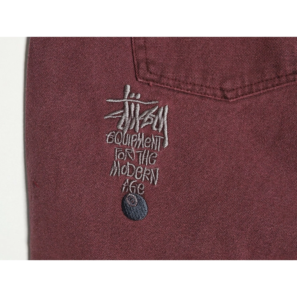 Stussy Black Eight Embroidered Washed Jeans,Stussy Jeans,CASUAL PANTS,Buy cheap clothing haul France