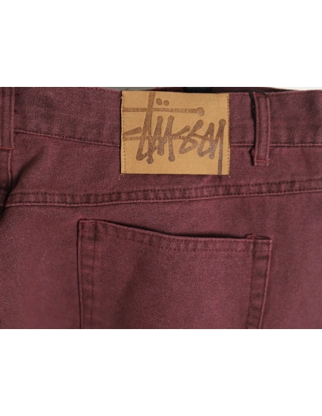 Stussy Black Eight Embroidered Washed Jeans,Stussy Jeans,CASUAL PANTS,Buy cheap clothing haul France