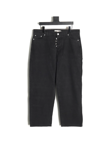 Stussy Black Eight Embroidered Washed Jeans,Stussy Jeans,CASUAL PANTS,Buy cheap clothing haul France