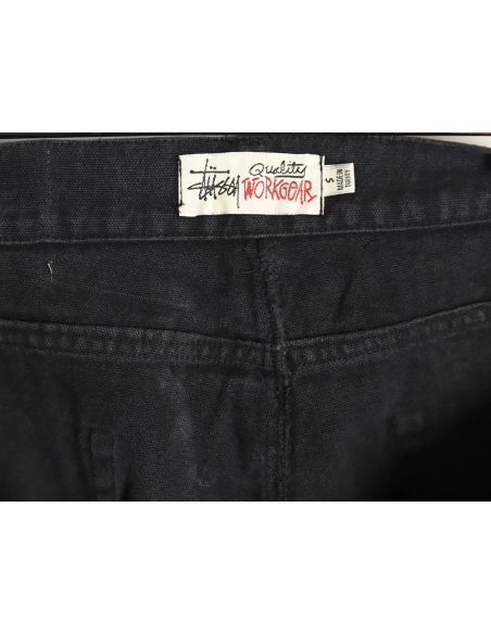 Stussy Black Eight Embroidered Washed Jeans,Stussy Jeans,CASUAL PANTS,Buy cheap clothing haul France