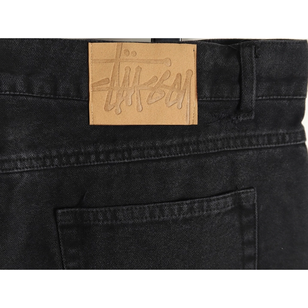 Stussy Black Eight Embroidered Washed Jeans,Stussy Jeans,CASUAL PANTS,Buy cheap clothing haul France