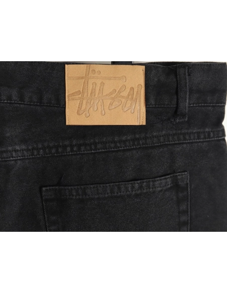 Stussy Black Eight Embroidered Washed Jeans,Stussy Jeans,CASUAL PANTS,Buy cheap clothing haul France