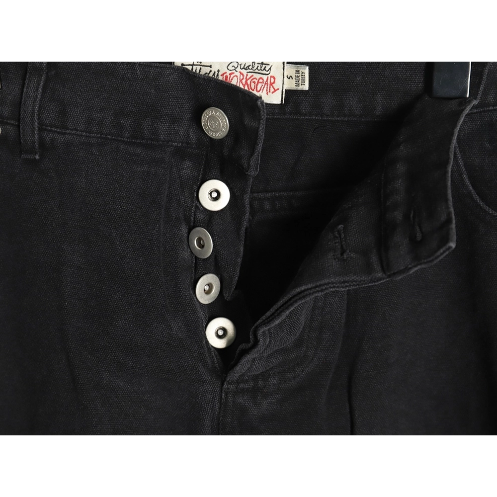 Stussy Black Eight Embroidered Washed Jeans,Stussy Jeans,CASUAL PANTS,Buy cheap clothing haul France