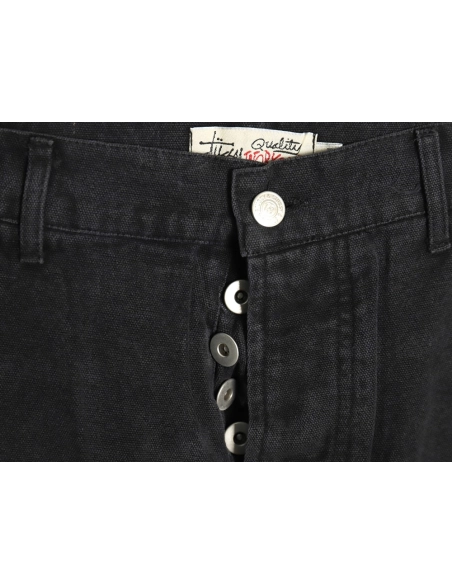 Stussy Black Eight Embroidered Washed Jeans,Stussy Jeans,CASUAL PANTS,Buy cheap clothing haul France