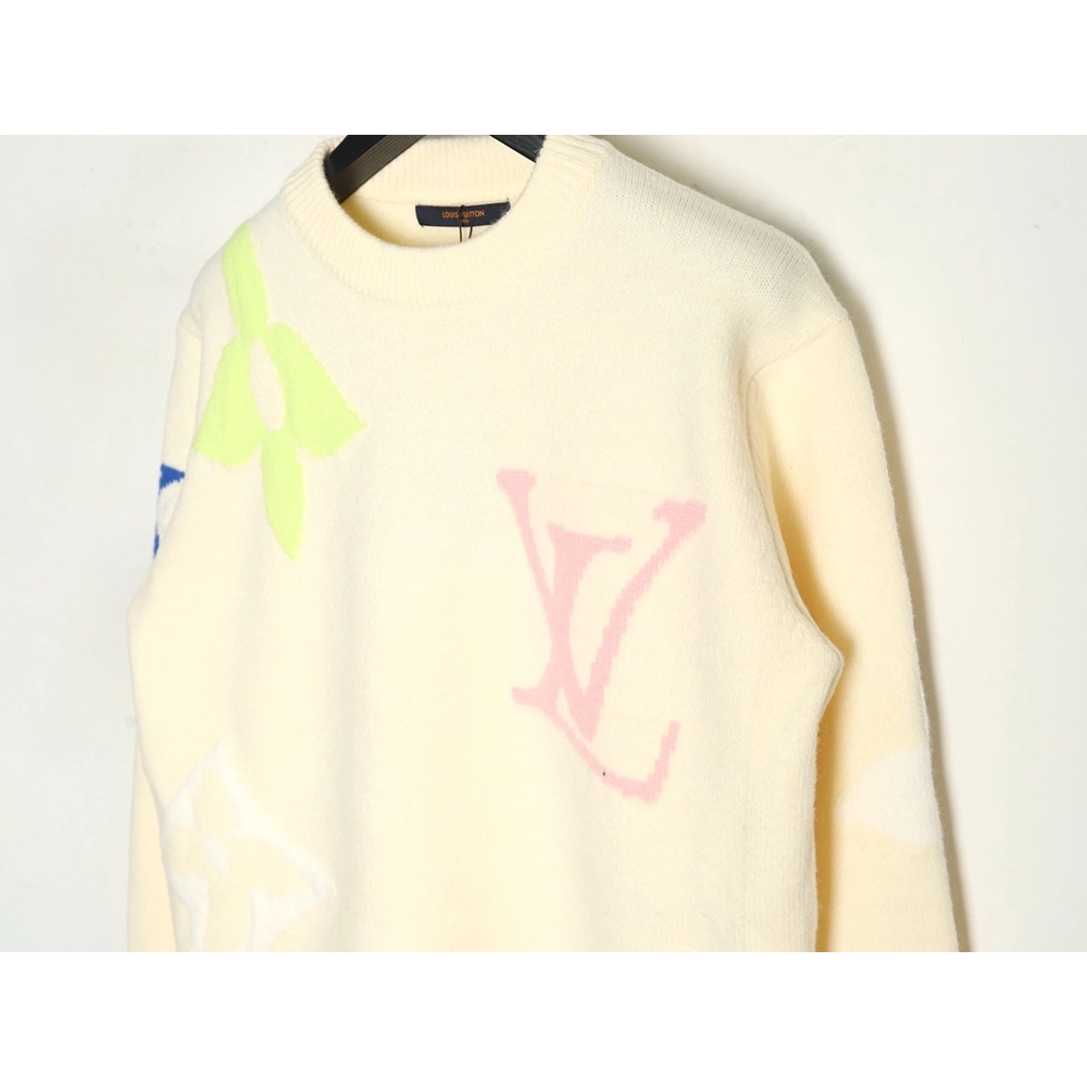 Louis Vuitton jacquard lettering crew neck sweater,Louis Vuitton Sweatshirt,Sweatshirt,Buy cheap clothing haul France