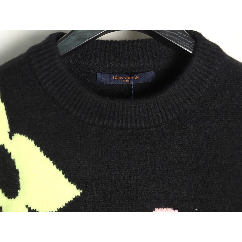 Louis Vuitton jacquard lettering crew neck sweater,Louis Vuitton Sweatshirt,Sweatshirt,Buy cheap clothing haul France
