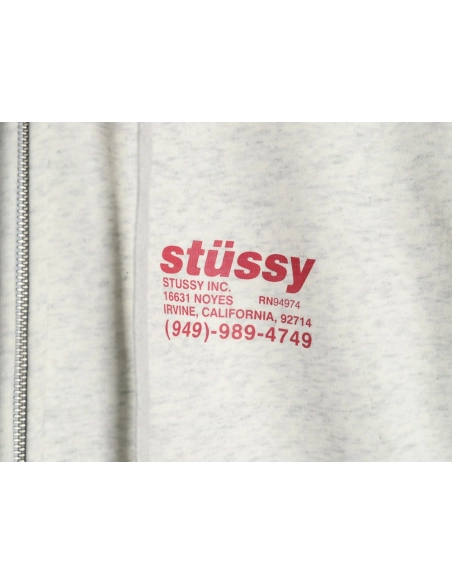 Stussy cobranded elements Logo plus velvet hooded zipper jacket,Stussy Sweatshirt,Sweatshirt,Buy cheap clothing haul France