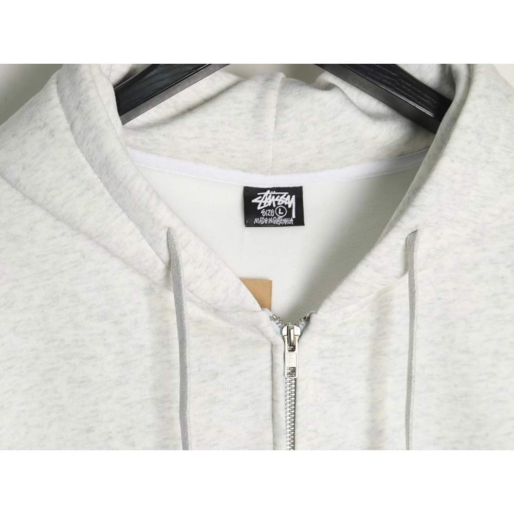 Stussy cobranded elements Logo plus velvet hooded zipper jacket,Stussy Sweatshirt,Sweatshirt,Buy cheap clothing haul France