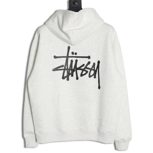 Stussy cobranded elements Logo plus velvet hooded zipper jacket,Stussy Sweatshirt,Sweatshirt,Buy cheap clothing haul France