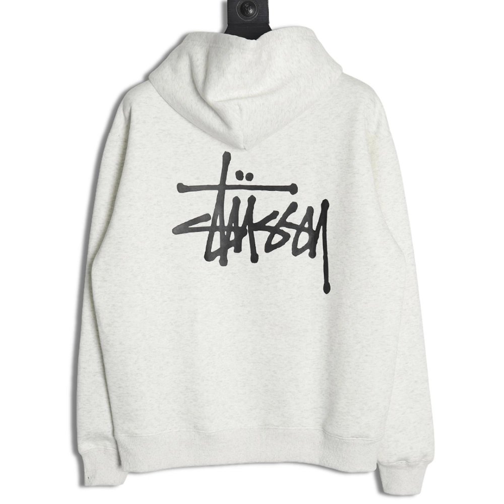 Stussy cobranded elements Logo plus velvet hooded zipper jacket,Stussy Sweatshirt,Sweatshirt,Buy cheap clothing haul France