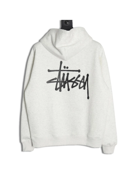 Stussy cobranded elements Logo plus velvet hooded zipper jacket,Stussy Sweatshirt,Sweatshirt,Buy cheap clothing haul France