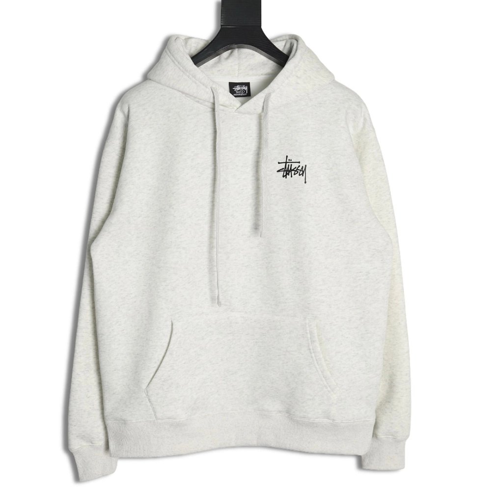 Stussy cobranded elements Logo plus velvet hooded zipper jacket,Stussy Sweatshirt,Sweatshirt,Buy cheap clothing haul France