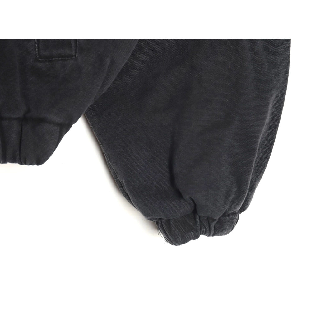 Stussy distressed letters embroidery black 8 hooded cotton coat,Stussy Jacket,Jacket,Buy cheap clothing haul France