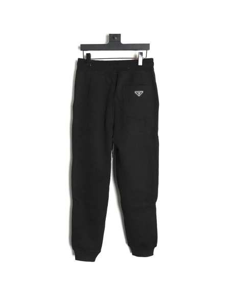 Prada obscure embroidered logo thickened fleece sweatpants,Prada Sweatpants,CASUAL PANTS,Buy cheap clothing haul France