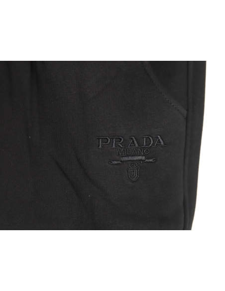 Prada obscure embroidered logo thickened fleece sweatpants,Prada Sweatpants,CASUAL PANTS,Buy cheap clothing haul France