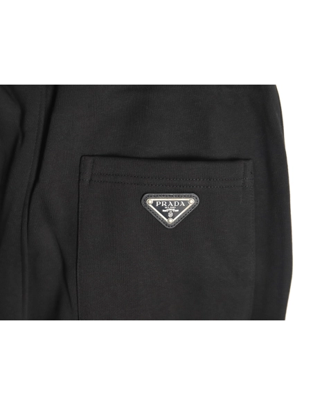 Prada obscure embroidered logo thickened fleece sweatpants,Prada Sweatpants,CASUAL PANTS,Buy cheap clothing haul France